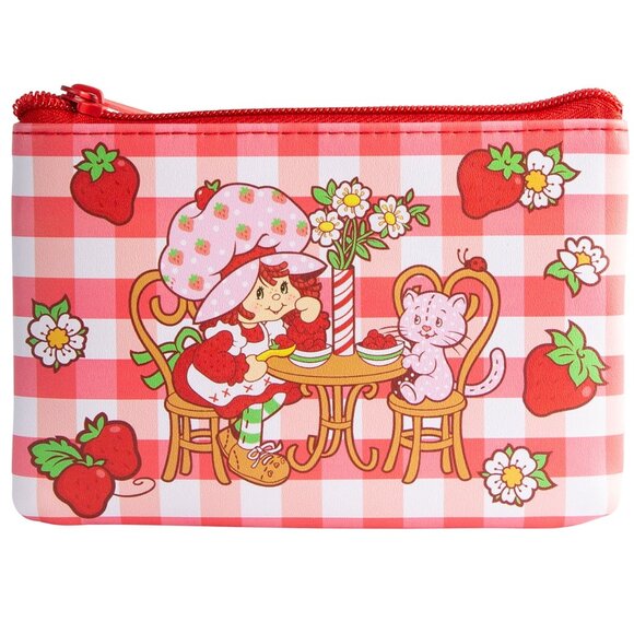 Strawberry Shortcake Cosmetic 3-Piece Zippered Bag Set Red Gingham NEW - Picture 5 of 10